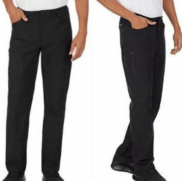 Eddie Bauer Black Fleece Lined Tech Pants Size 36x30 Cargo Outdoor Hiking New - Picture 1 of 10